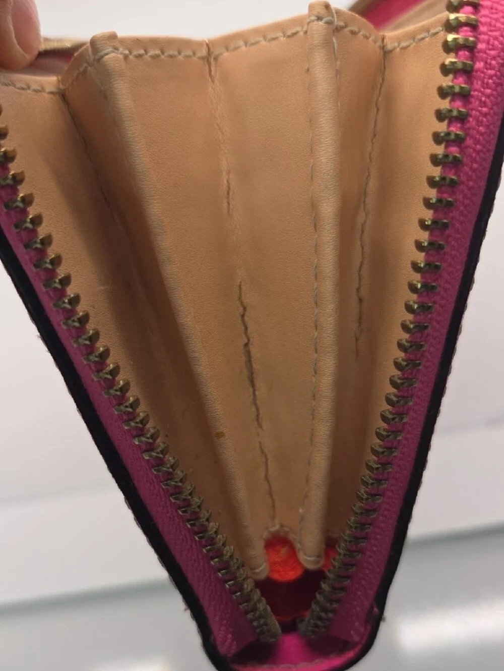 kate spade Hot Pink Zip-Around Continental Leather Wallet